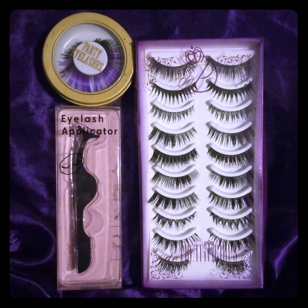 💋 11 pairs of eyelashes & eyelash applicator tool